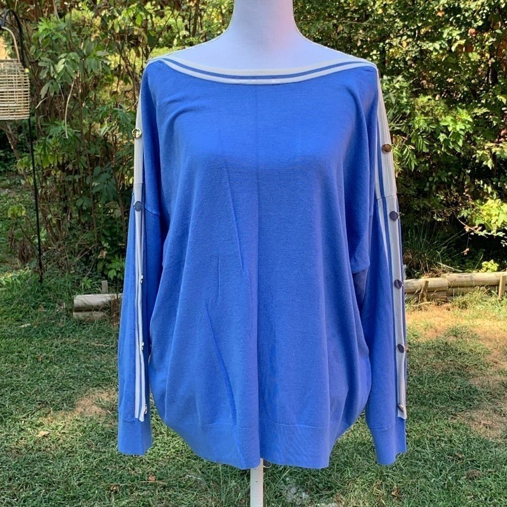 NWT Charter Club trimmed sleeve sweater - Picture 2 of 5